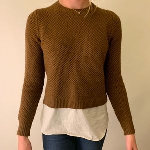 J crew sweater top with zip detail in back